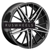 Диски LS FlowForming 8x20/5x120 ET45 D72,6 RC76 BKF (конус, Колпак+лого)