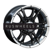 Диски LS 8x16/6x139,7 ET10 D107,1 161 BKL (конус, Колпак+лого)