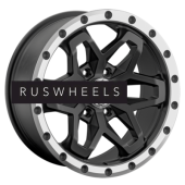 Диски LS 9x18/6x139,7 ET15 D106,1 1350 MBL (конус, Колпак+лого)