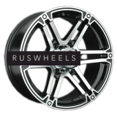 Диски LS 8x17/6x139,7 ET25 D106,1 473 BKF (конус, Колпак+лого)